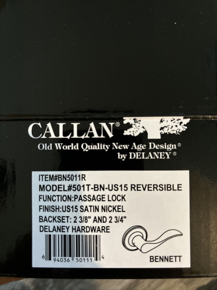 Pack Satin Nickel Modern Interior Passage Door Passage Function - Keyless 1