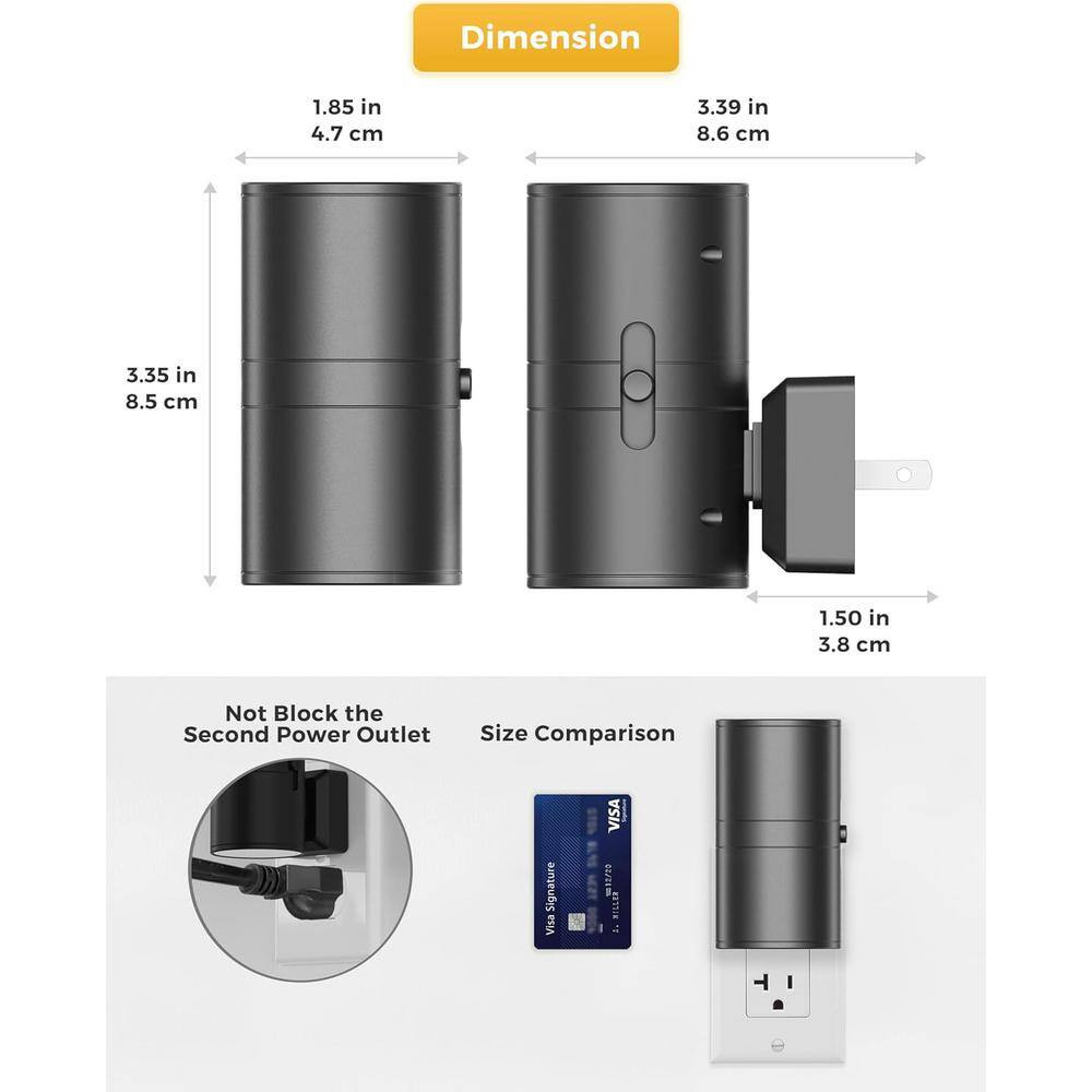 Modern LED Night Light Plug-In, Decorative Dimmable with Adjustable Brightness f
