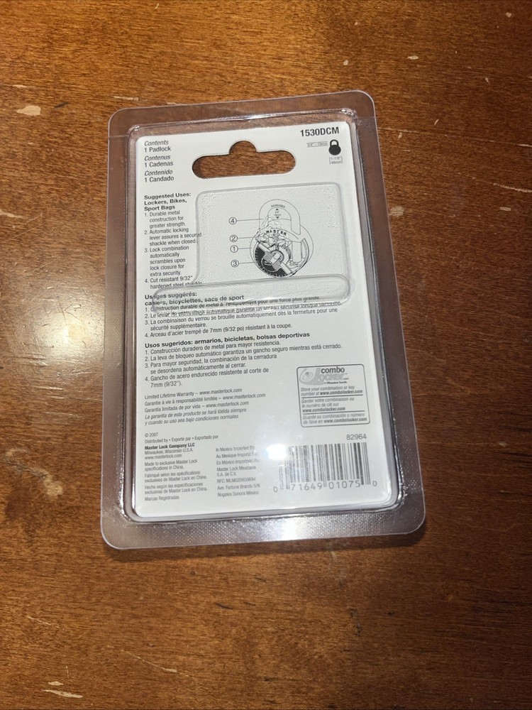 Master Lock ~ Combination Lock 1530DCM Red