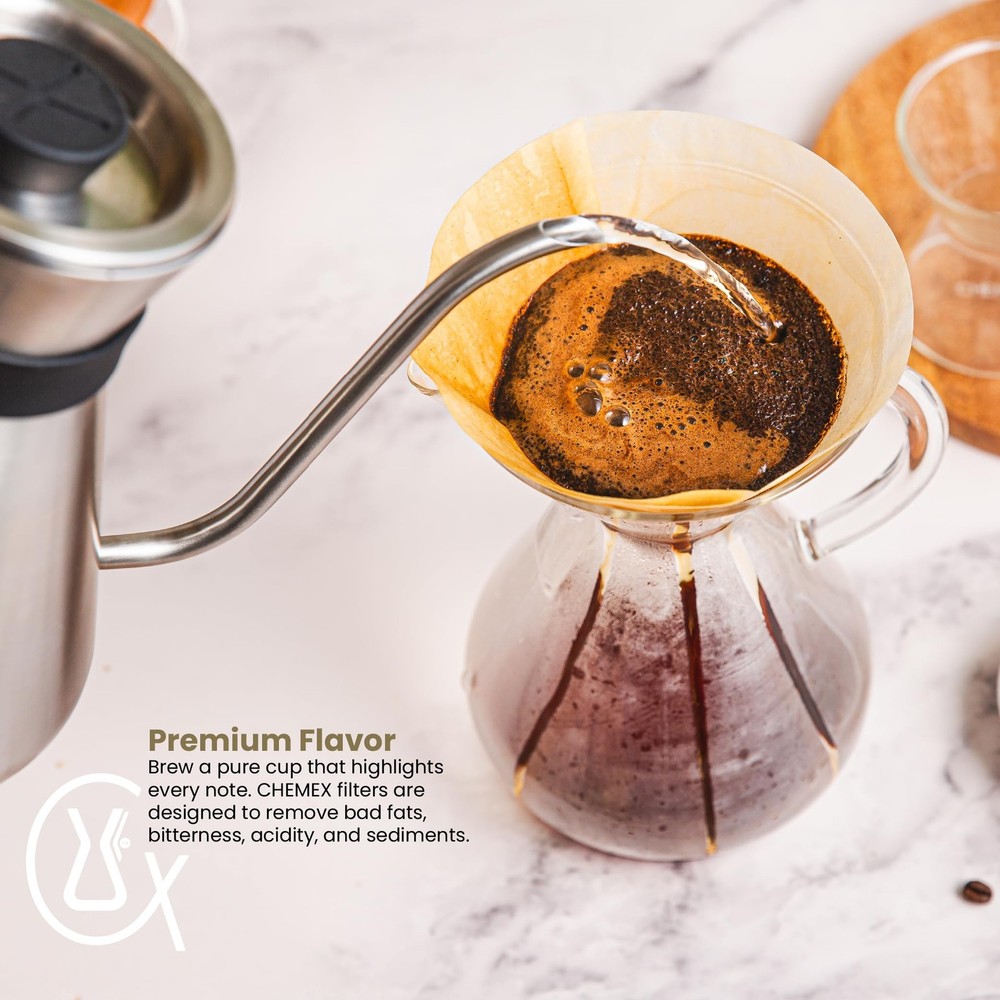 Chemex Bonded Filter - Square - 100 ct - 2 Pack - Exclusive Packaging
