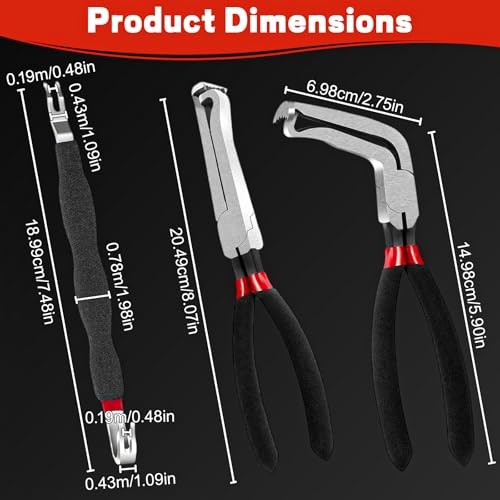 3Pcs Electrical Disconnect Pliers, Automotive Electrical Terminal Connector