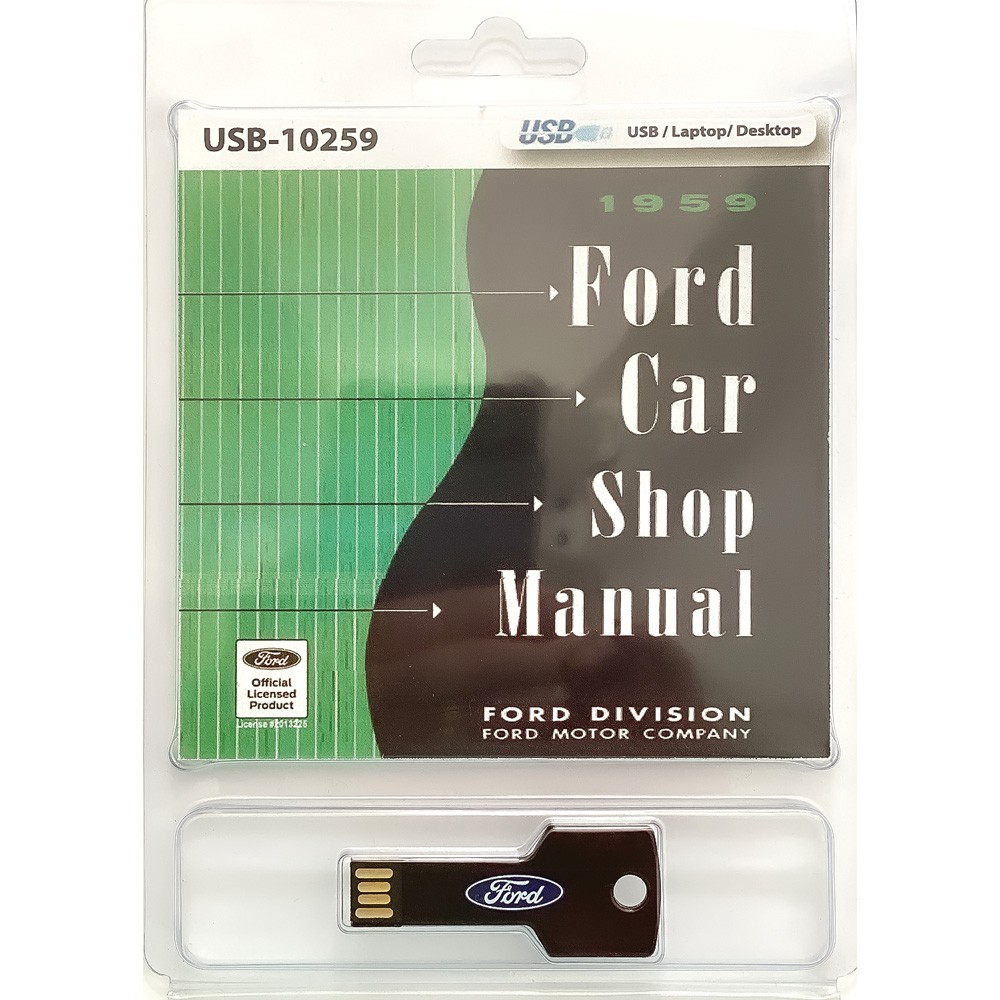 1959 Ford Car; Shop Manual; On USB