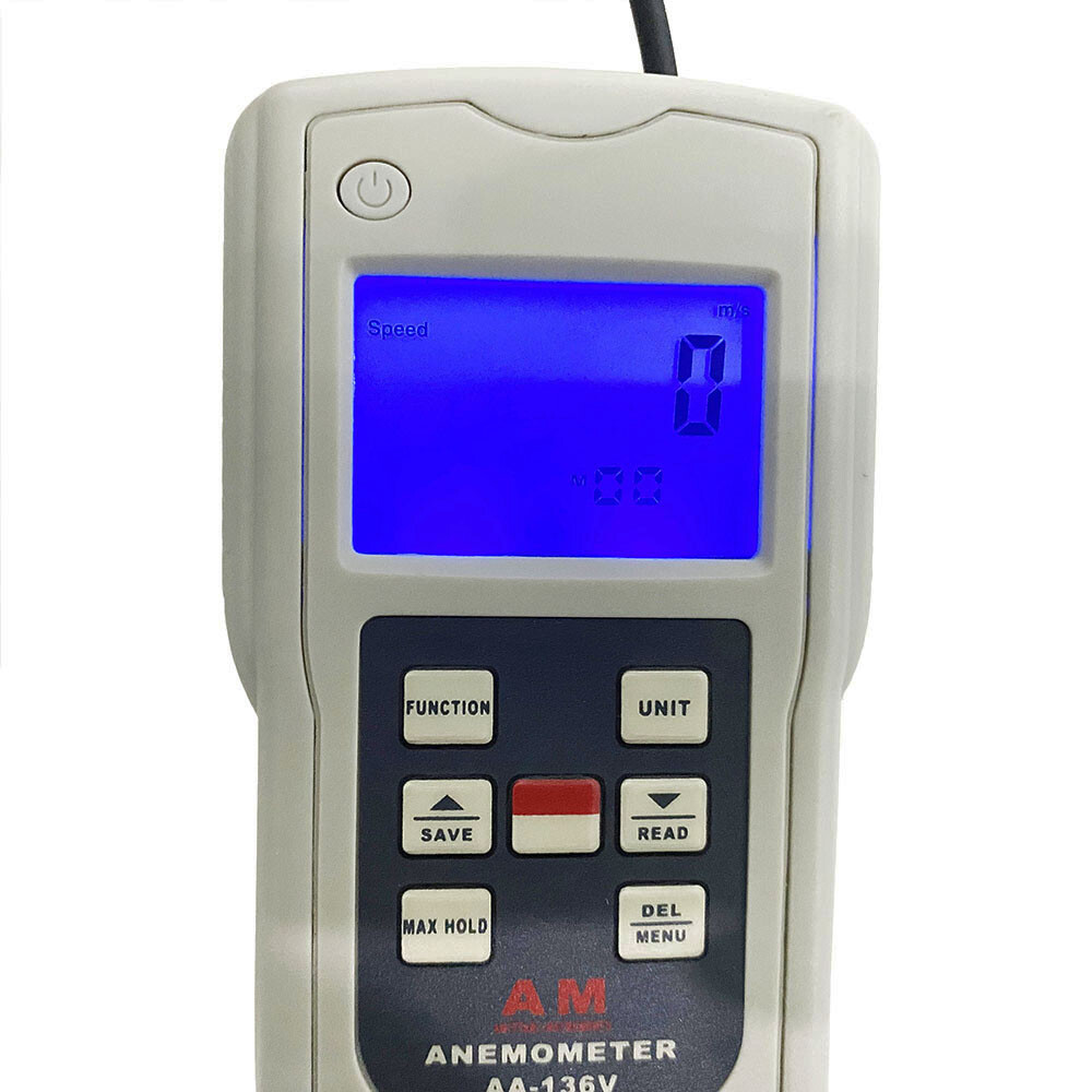 Anemometer Wind Speed Meter Digital Air Flow Meter Data Hold Function