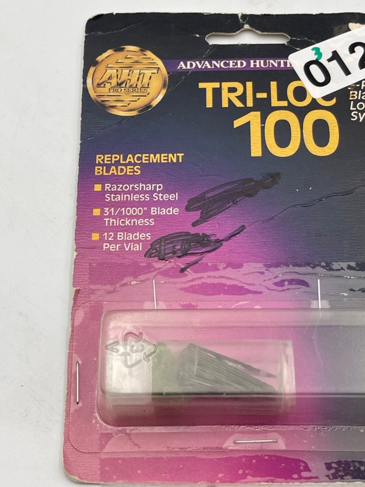 AHT TRI-LOC 100 3 Point Blade Locking System Replacement Blades (12 Blades/vial)