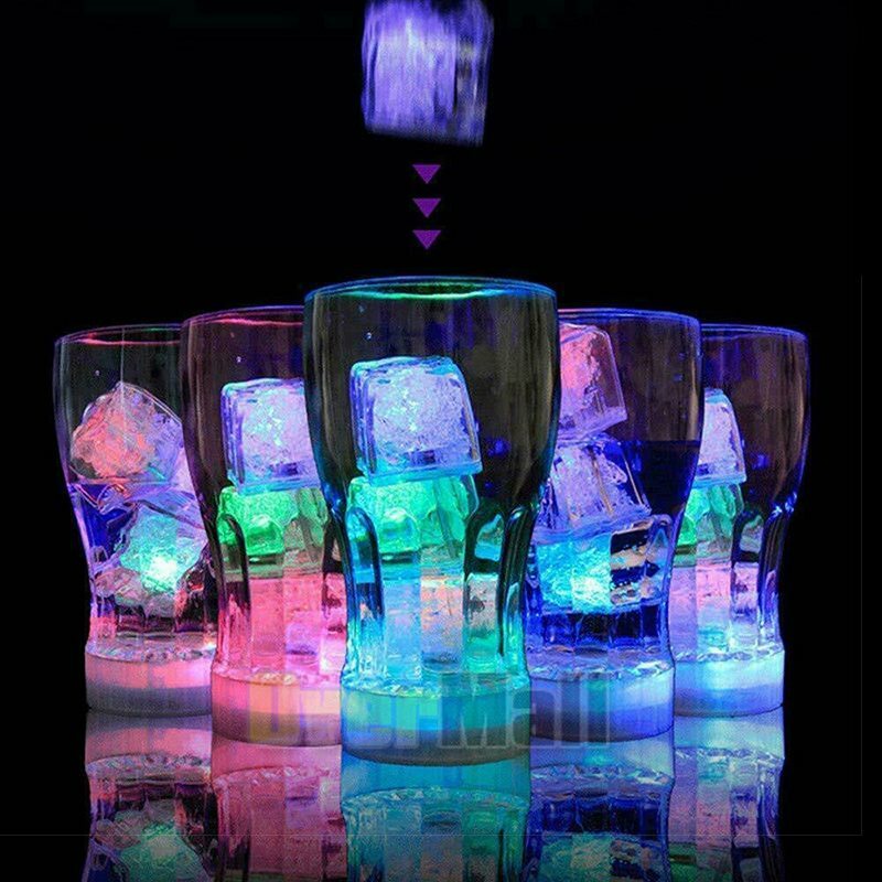 Light Up Ice Cubes Bulk, 12-48 PCS Led Ice Cubes for Drinks with Changing Lights