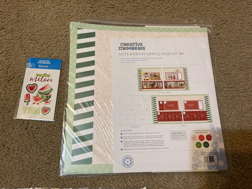 Creative Memories Simple Page Kits Bundle 2025 Issues #3 July-Sept (3 kits)