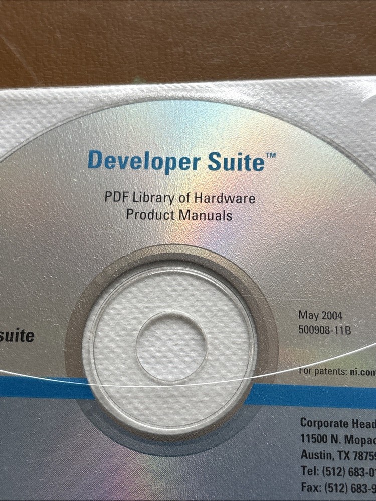 National Instruments Developer Suite May 2004 PDF Library Of Hardware Manuals