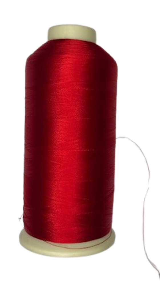 VISCOS RAYON EMBROIDERY THREAD, 120D/2, 5500Y, WHITE, BLACK, RED