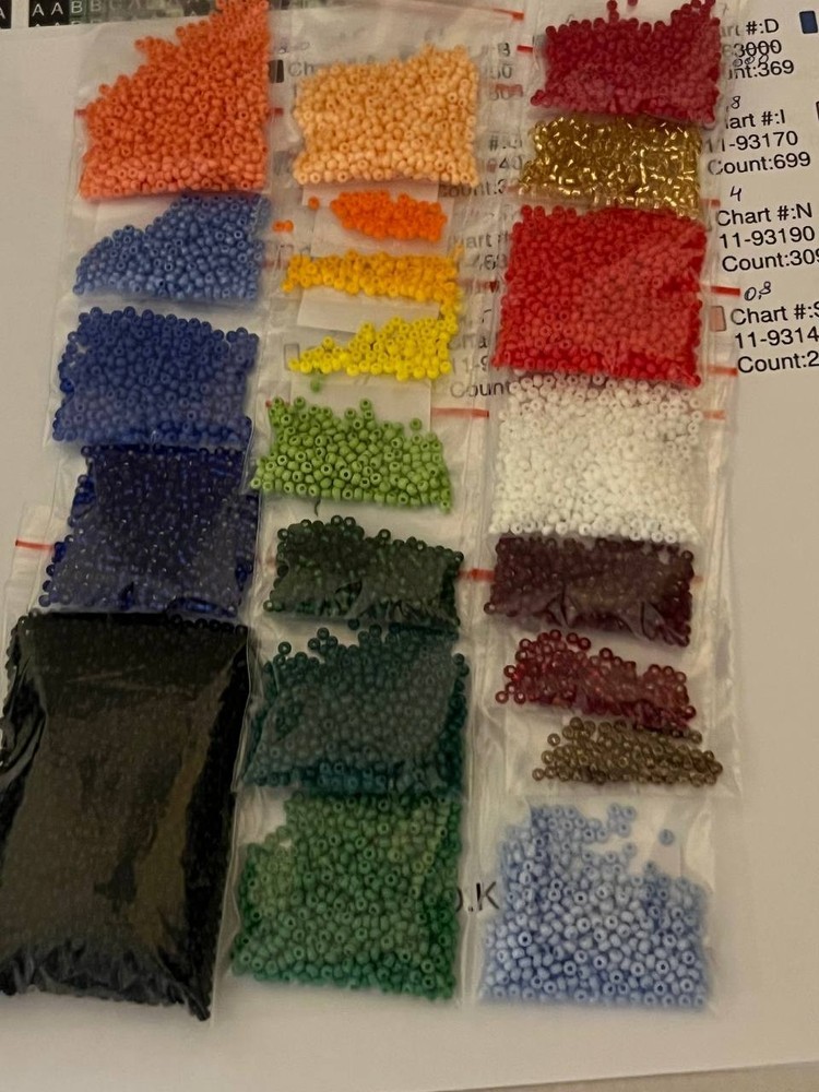 Kit for making a necklace gerdan. Beading Loom Pattern. #M15