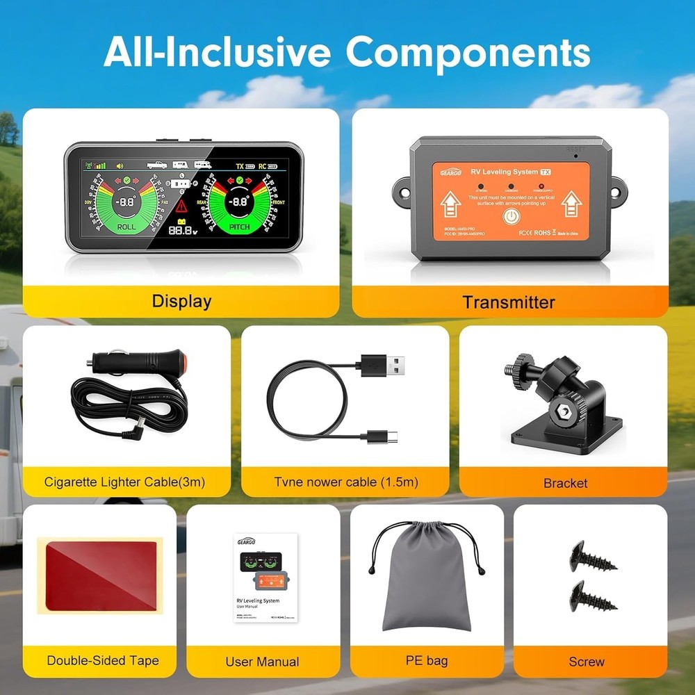 RV Wireless Leveling System AM50-PRO BRAND NEW IN BOX! No App Needed Real-Time