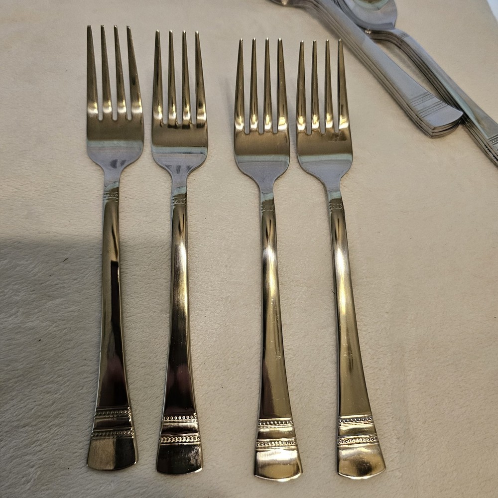 Pfaltzgraff Sapphire Bay 20 Pc Flatware Set. Pre Owned.