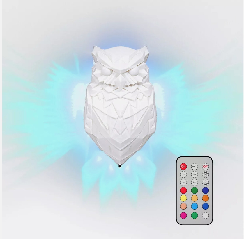 3D Animals LED Wall Light Night Owl Wall Lights Wall Bald Wall Light Lamp Wall
