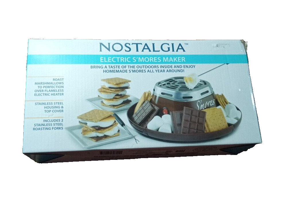 Nostalgia Electric S'mores Maker- 4 Compartment Trays