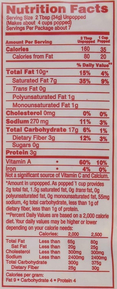 Perfectware 8oz Popcorn Portion Packs- Case of 36 Packs