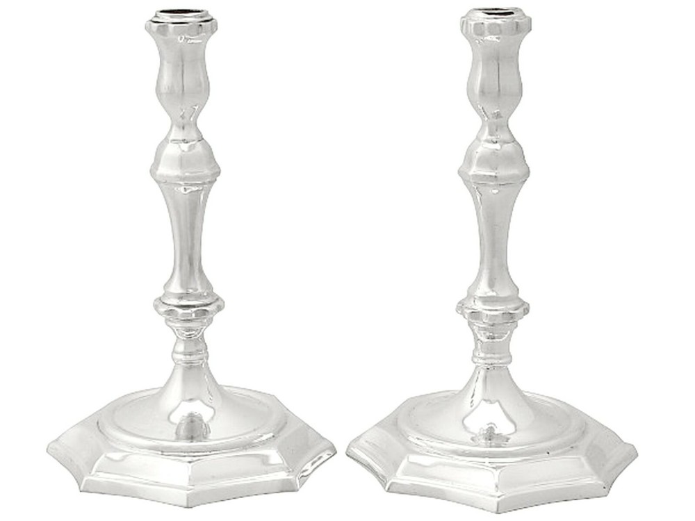 Antique 1920s American Sterling Silver Tapersticks