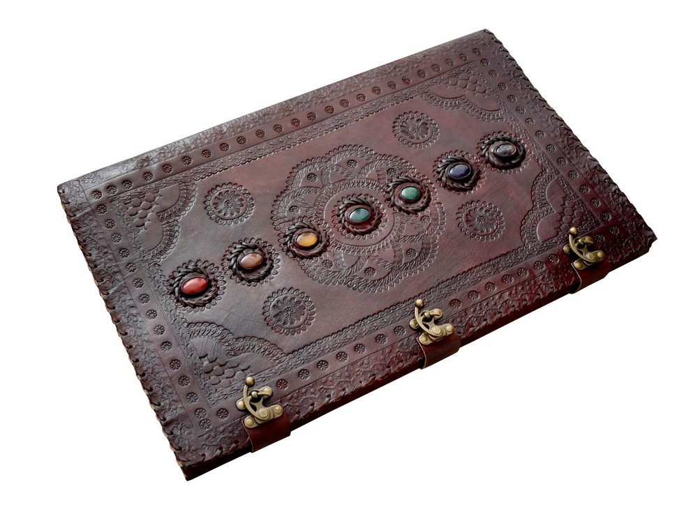 Large leather journal Notebook Diary Blank Pages Personal Bound journals 22x14