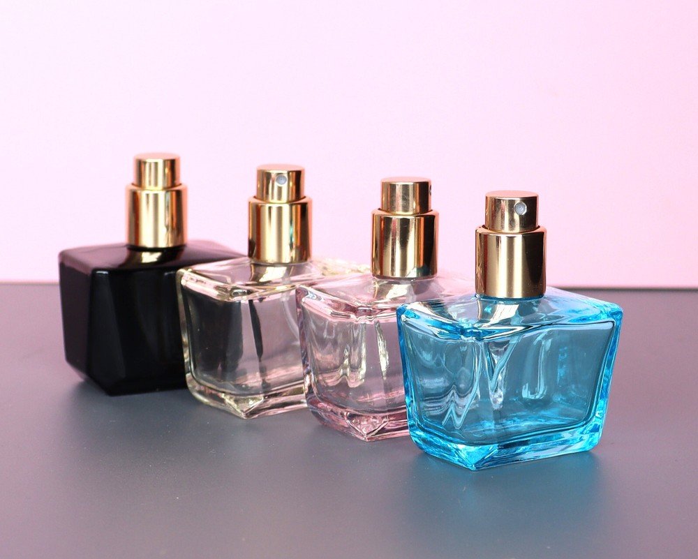 30ml Empty Glass Perfume Bottle - Reflective Oval Cap