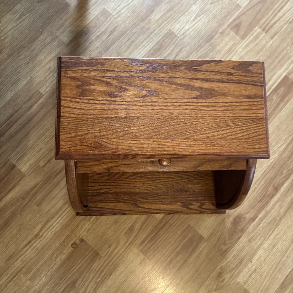Mid Century Oak Bread Box