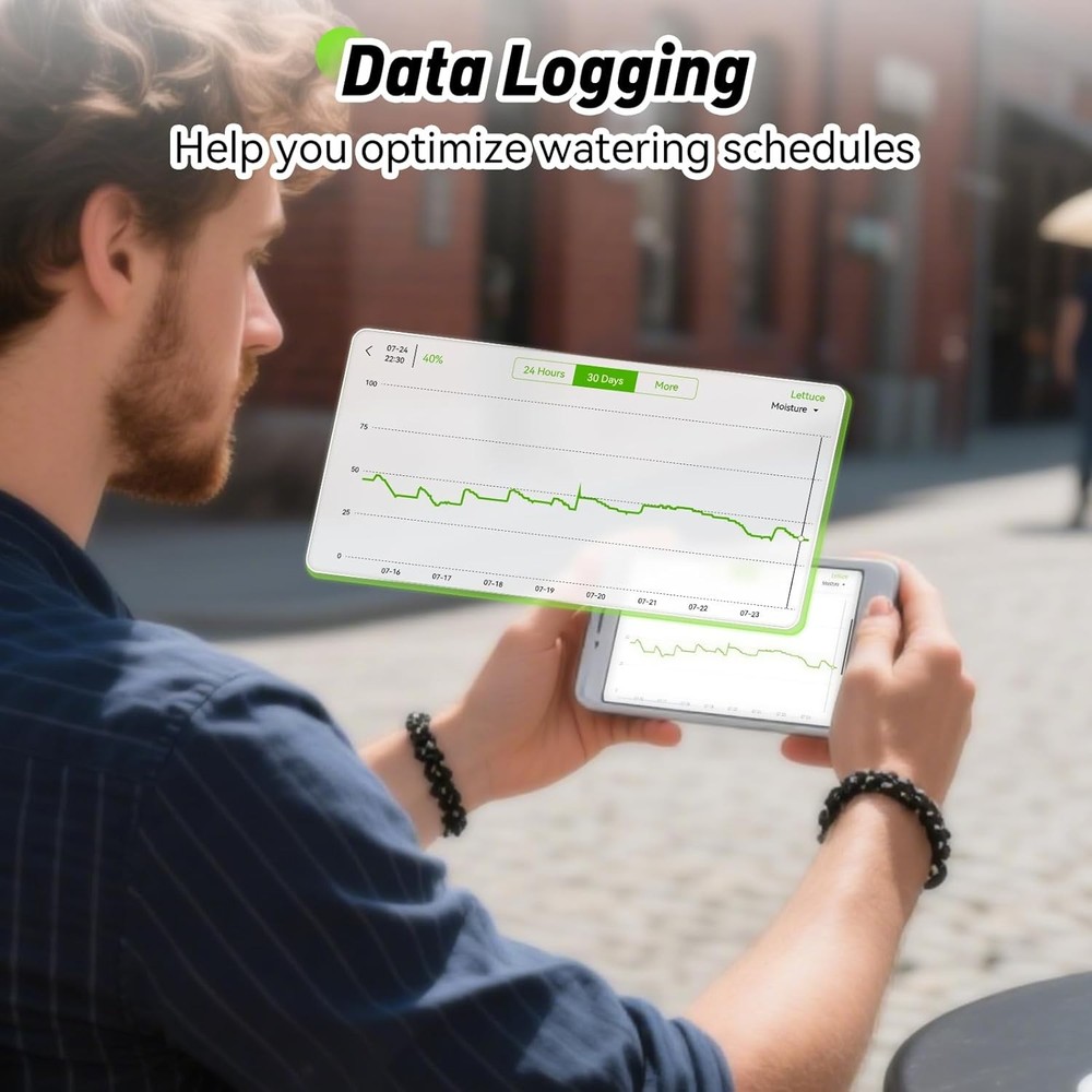 RAINPOINT Smart Digital Wireless Plant Moisture Meter Sensor + Hub