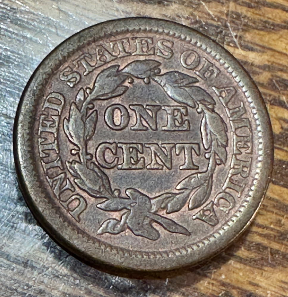 (1) 1848 Large Cent Original VG+ CHRC