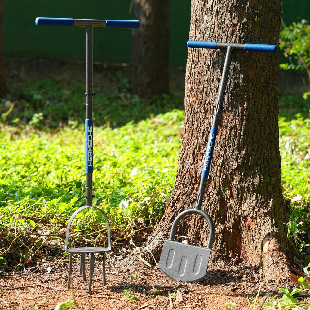 Hand Edger Lawn Tool, Sharp Half Moon Manual Grass Edger Tool with Soft T-Grip H