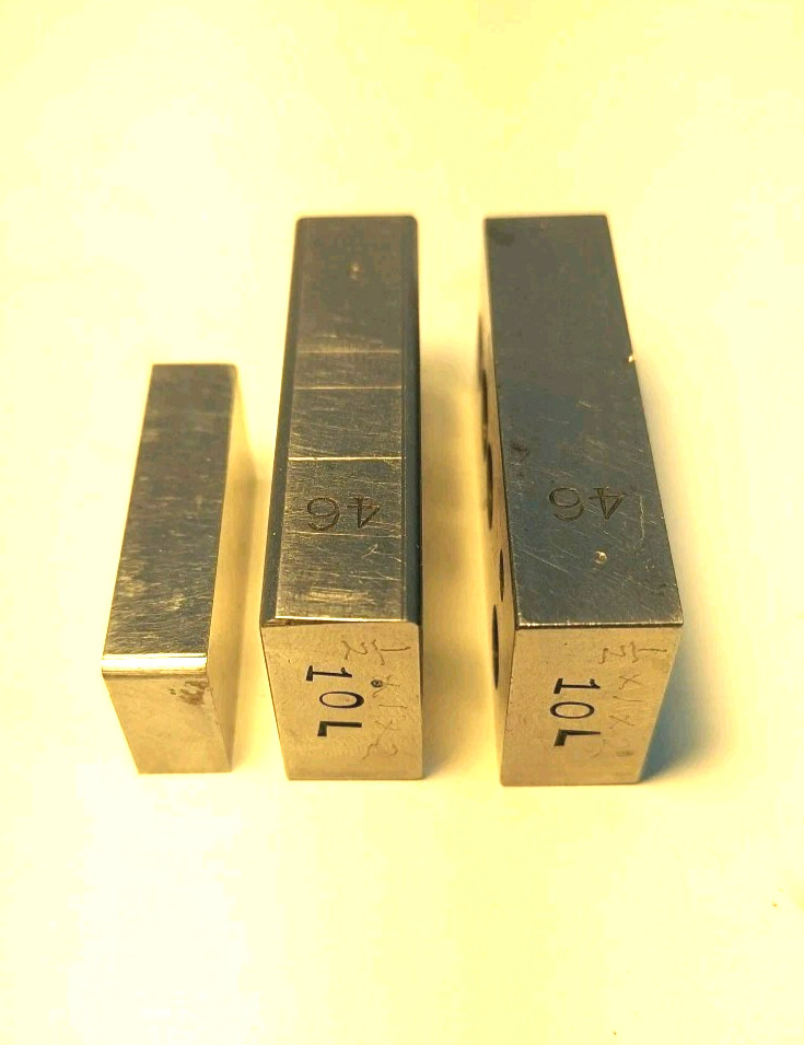 Set of 3 Surface Grinder Machine shop Parallel 2 BLOCKS RECTANGULAR 2”x 1"x .05"