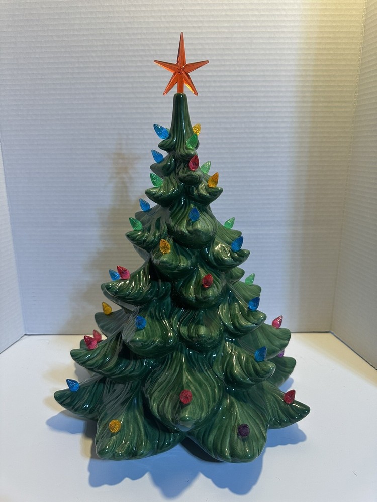 Christmas Tree Holiday Ceramic Atlantic Mold 14" Makers Engraved COMPLETE