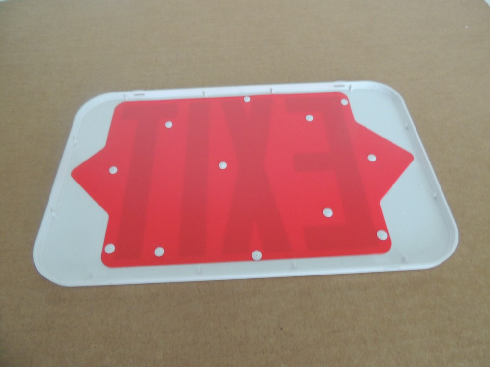 Plastic Exit Sign Cover Red And White NEW 11 3/4 X 7 1/4