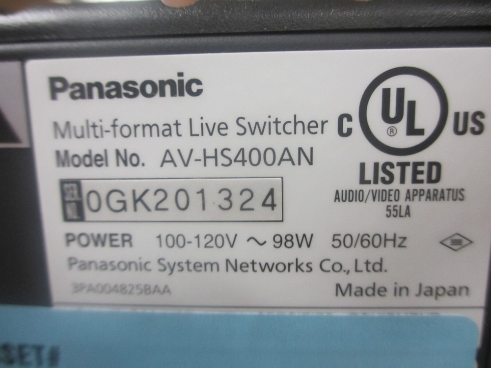 Panasonic AV-HS400AN Multi-Format Compact Live SD/HD-SDI Switcher AV-HS400A