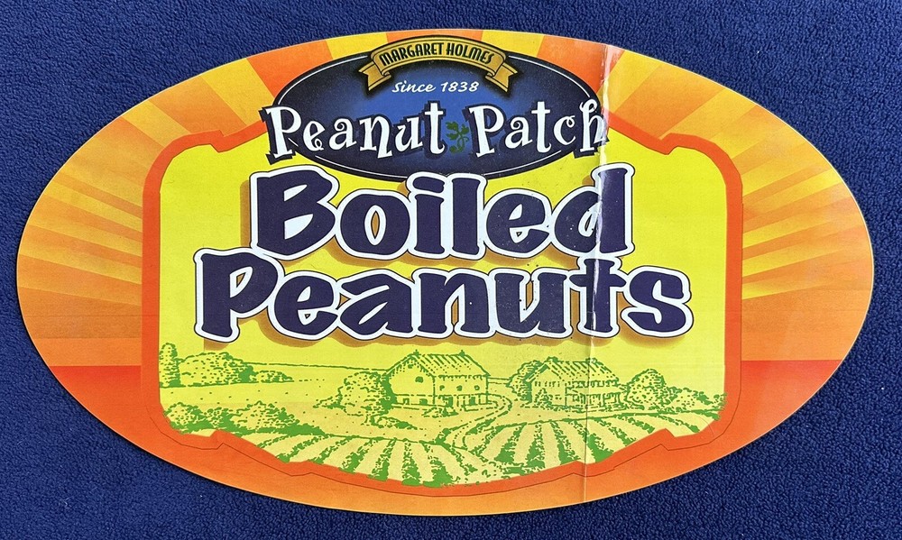 Giant Advertising Sticker for PEANUT PATCH BOILED PEANUTS / 8.5" x 15"