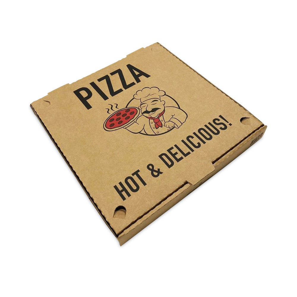 BluTable Pizza Boxes, 14 x 14 x 1.75, Kraft, 50/Pack