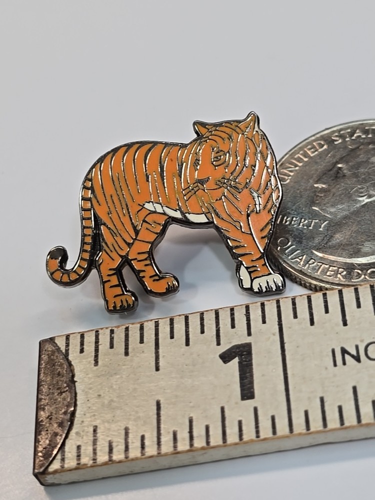 Tiger Orange & Black Lapel Pin