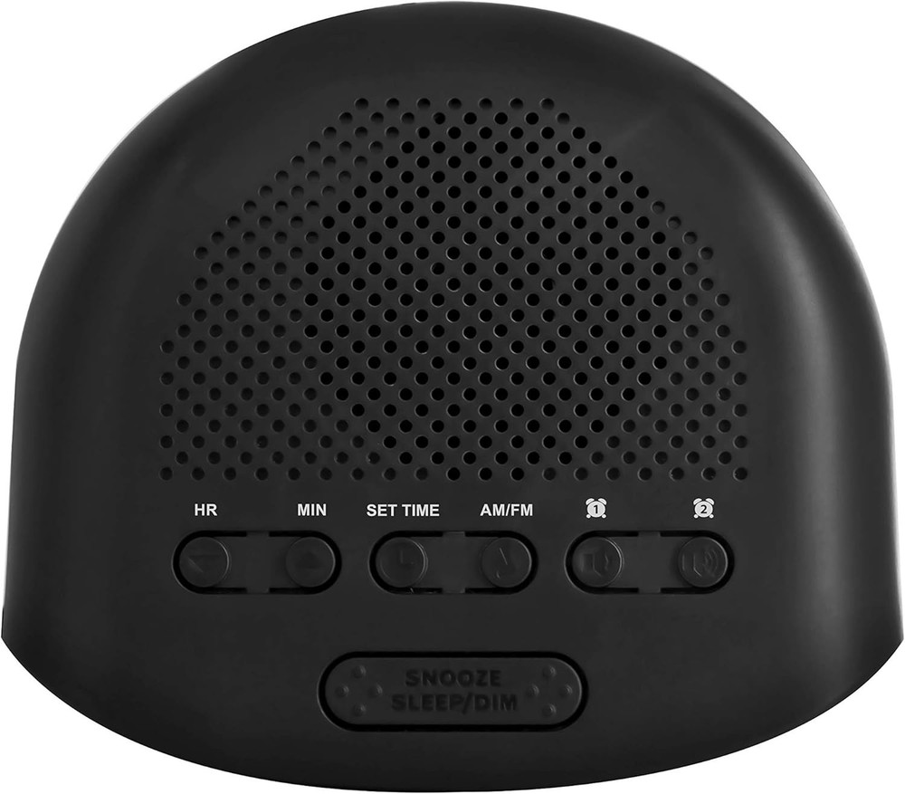 Battery-Powered Digital Alarm Clock Radio with Programmable Stations & Snooze