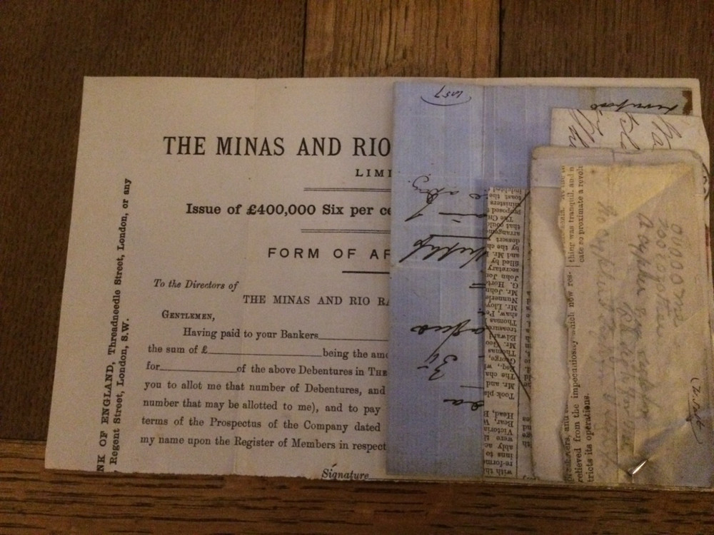 Minas and Rio Railway Company. Mixed Ephemera.