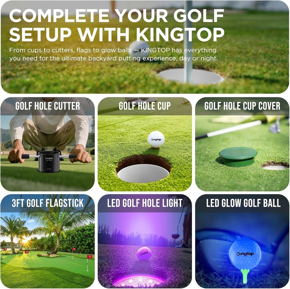 Multi-Size Golf Hole Cup - Compliant with PGA/USGA Standards for Authentic Play
