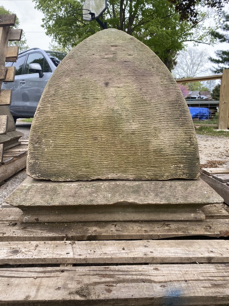 Carved Stone Pier Caps with Bases