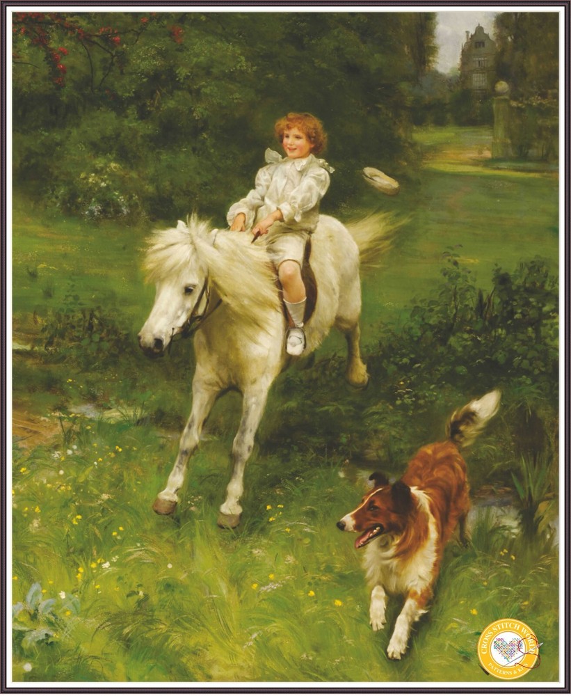 Horse Rider 1182 - Chart Counted Cross Stitch Pattern craft