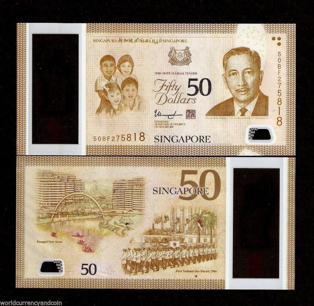 SINGAPORE 50 DOLLARS $10 x 5 Diff UNC Commemorative Set 2015 NOTE SG Folder NOTE