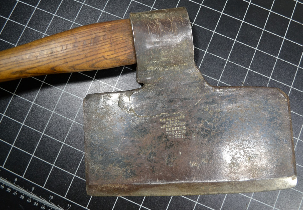 Wm. GREAVES & SONS - 1823-1850 - COOPER SIDE AXE - ORIGINAL - ELECTRO BORACIC