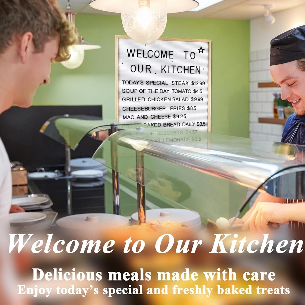Large Letter Board � Premium Menu Board with Letters (White)