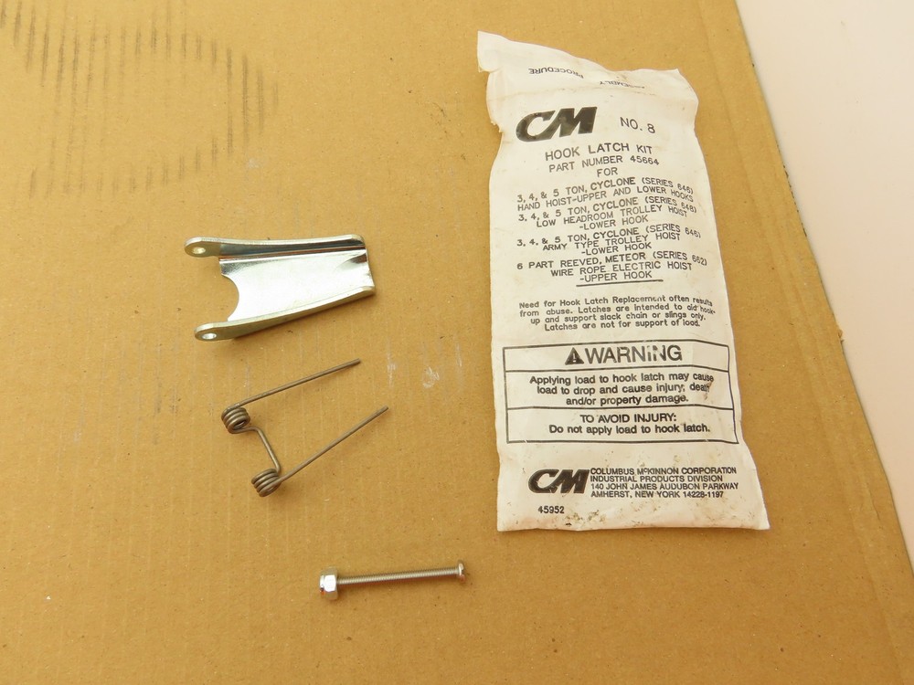 CM 45664 Columbus Mckinnon No 8 Hook Latch Kit