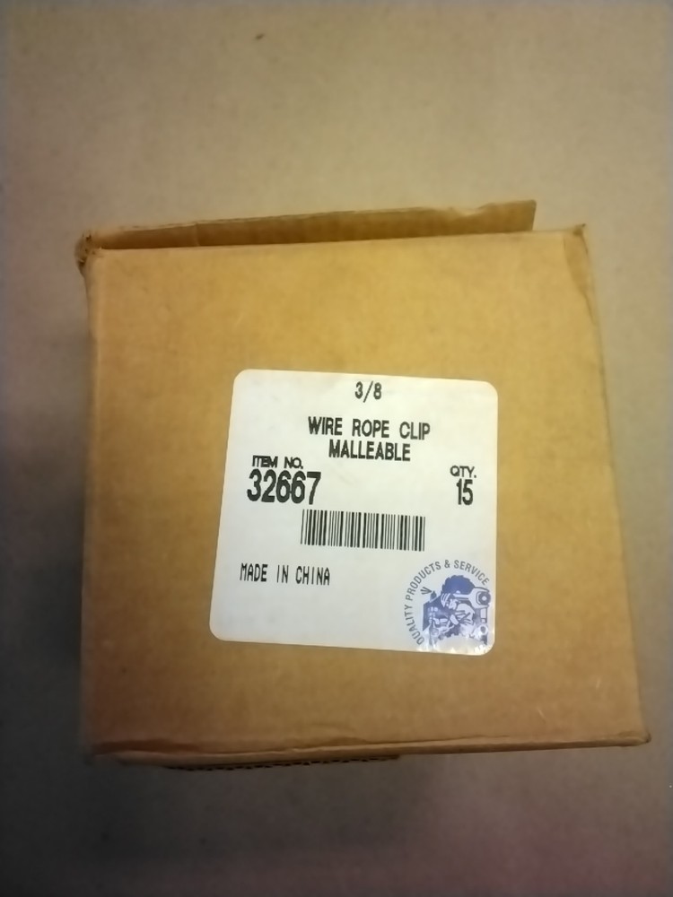 3/8" Galvanized Malleable Wire Rope Clips (15-Pack)