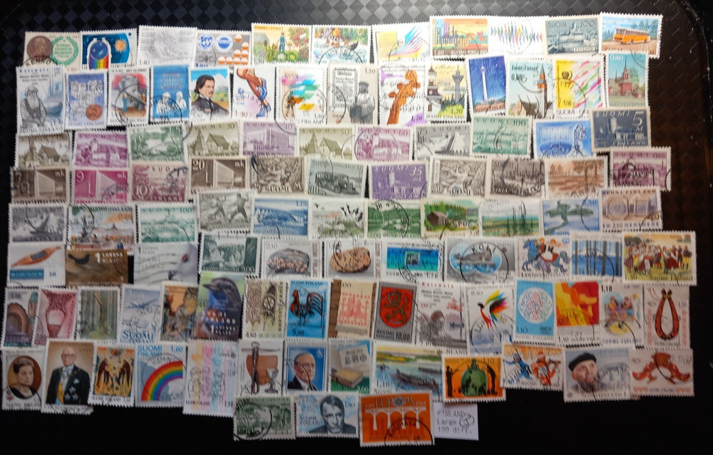 Quality Packet~ 100 Different~Finland~Commemorative~Stamp~Collection~ Used~J~