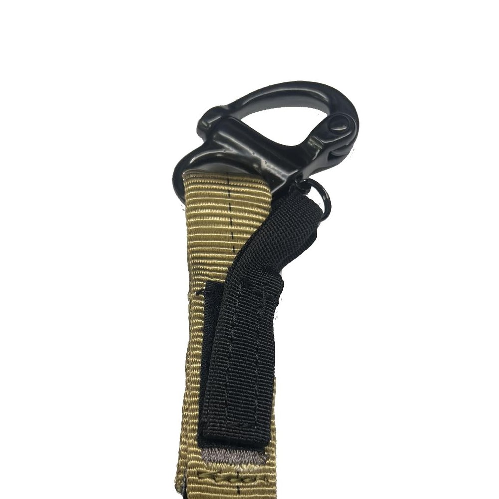 Helo Lanyard Snap Shackle & Hitched Loop - Black