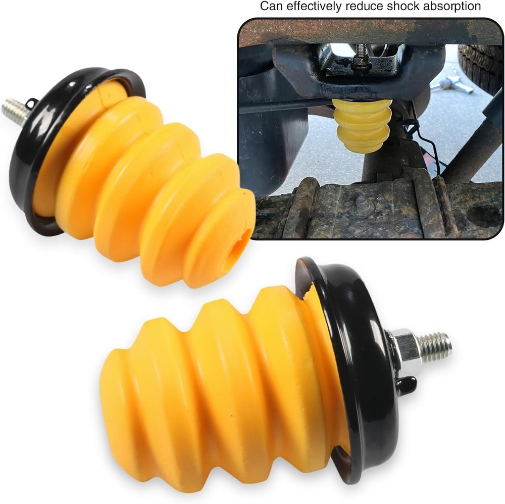 2 PCS Car Rear Axle Bumper, Buffer Replacement Rubber Block with Nut, OEM Modifi