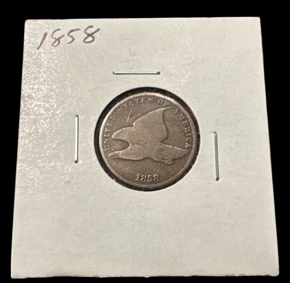 1858 SMALL LETTERS Flying Eagle 1 One Cent Penny