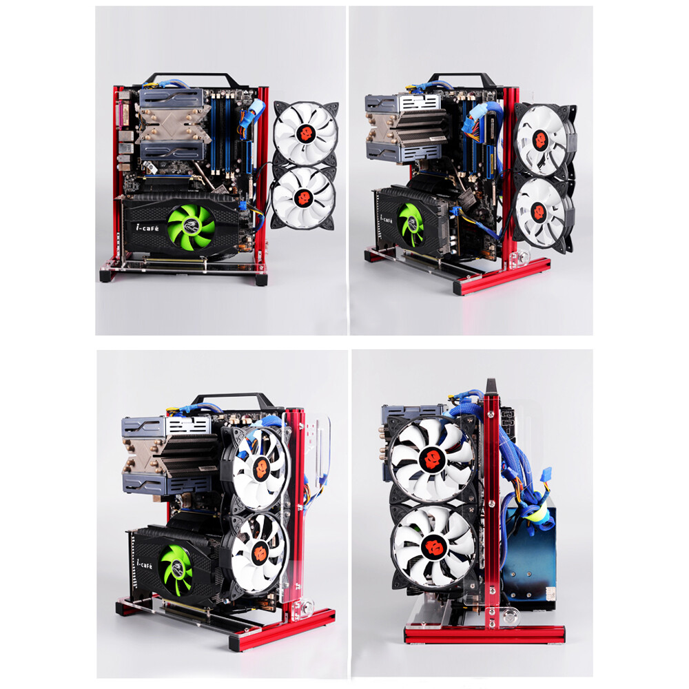DIY Fully Open Computer Bare Metal Frame Chassis Bracket Test Bench ITX ATX MATX