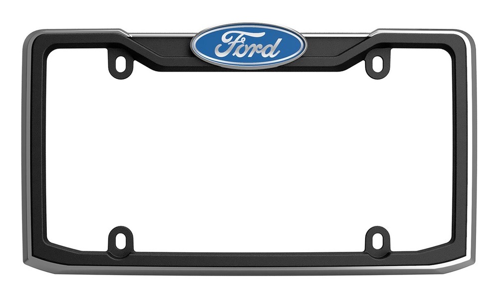 Ford License Plate Frame, Black/Chrome Officially Licensed Product