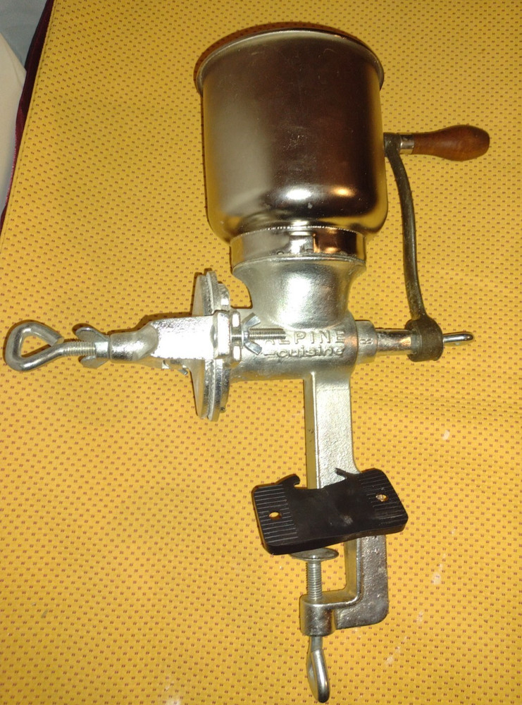 Alpine Cuisine Cast Iron Corn Grinder with Antique Modified Handle