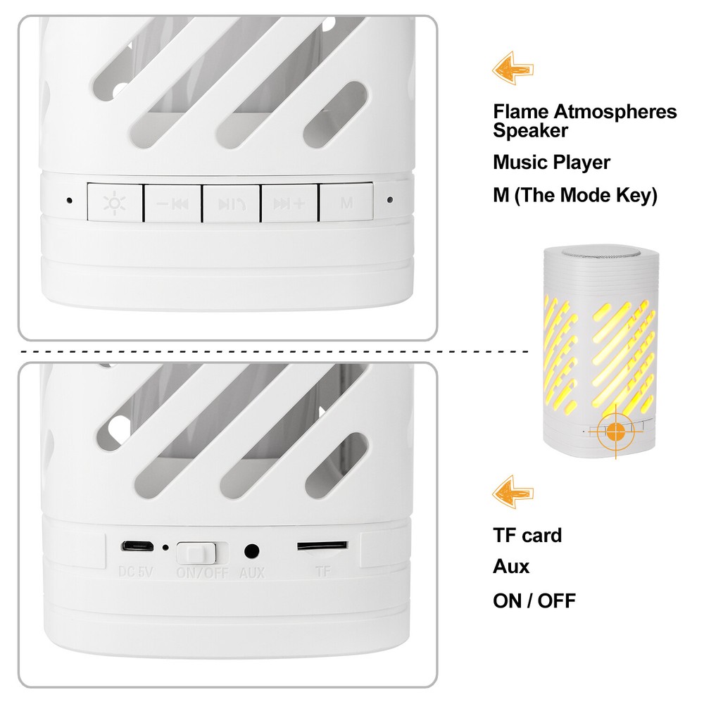 Smart LED Lamp Bluetooth Speaker Touch Wireless Camping Lamp Dimmable Charging